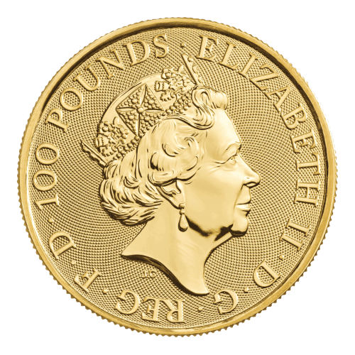 2023 1oz Gold Tudor Beasts Yale of Beaufort Certified Coin MS66