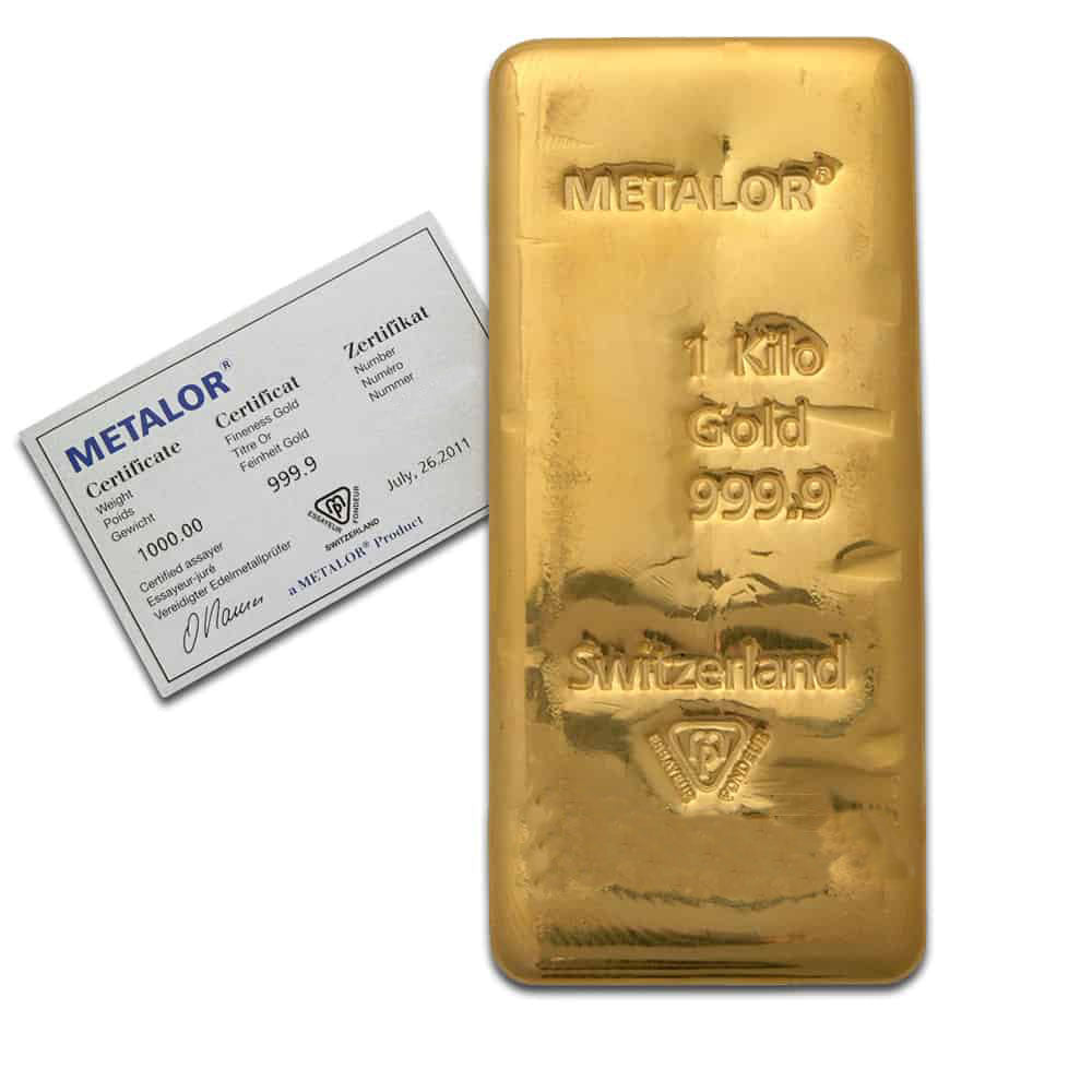 1kg Gold Bar - Metalor