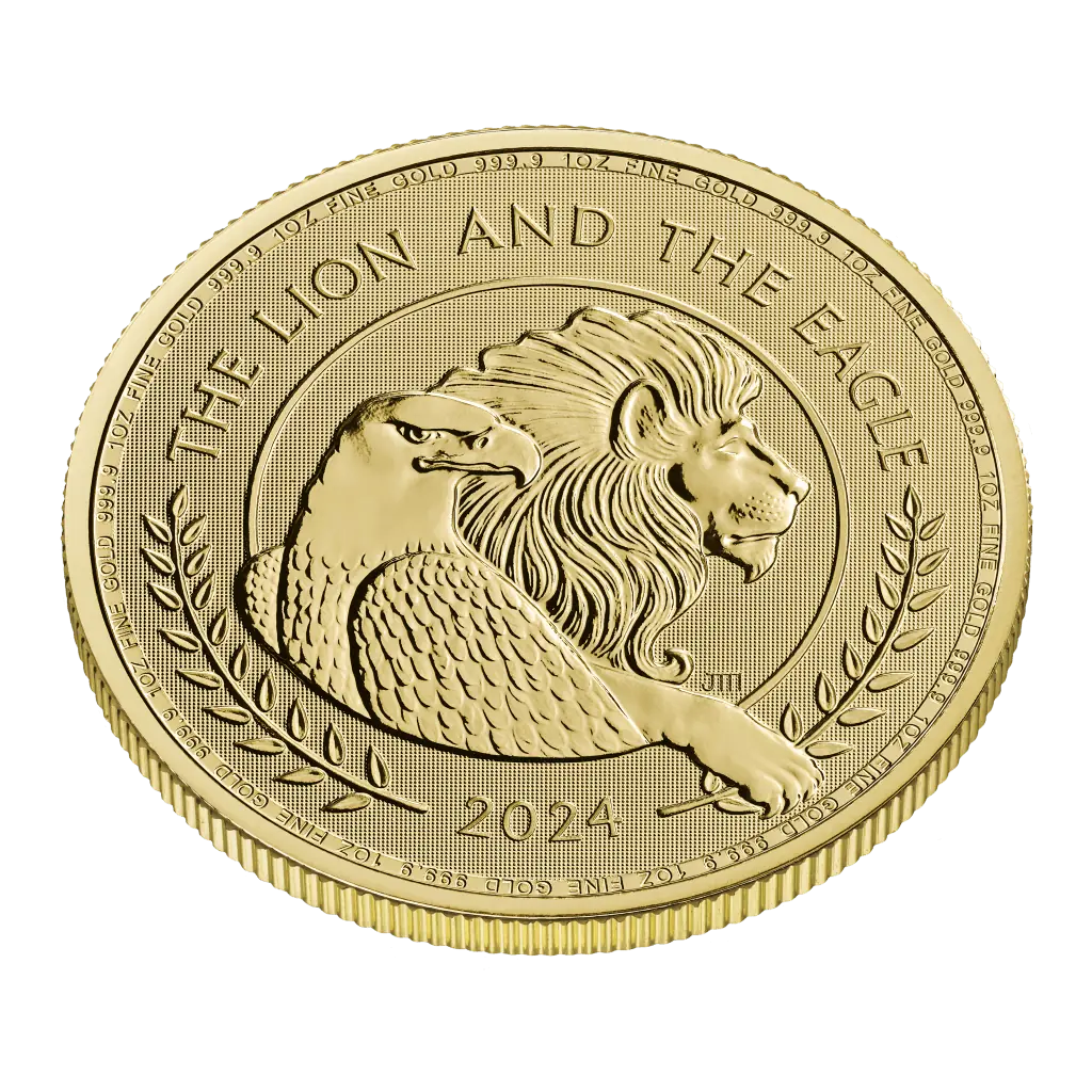 2024 1oz Gold Lion and Eagle Certified Coin MS66
