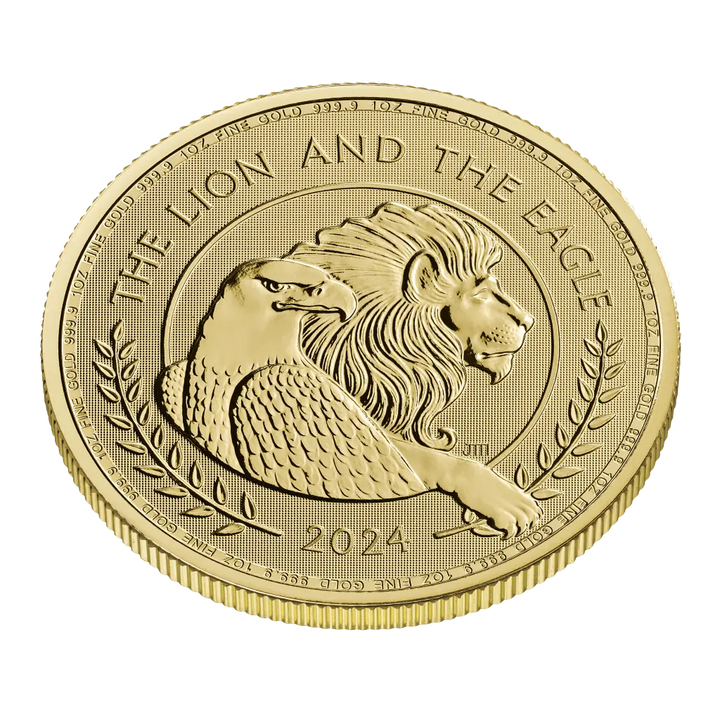 2024 1oz Gold Lion and Eagle Certified Coin MS66