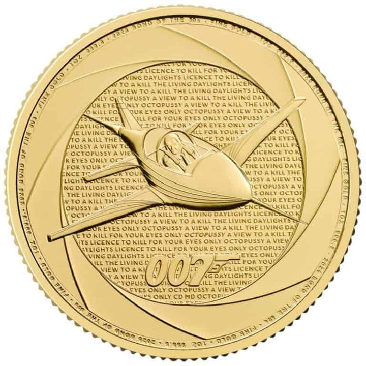 2025 1oz Gold Coin: Six Decades of 007: Bond of the 1980s