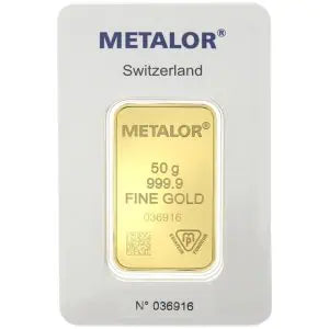 50g Gold Bar - Metalor