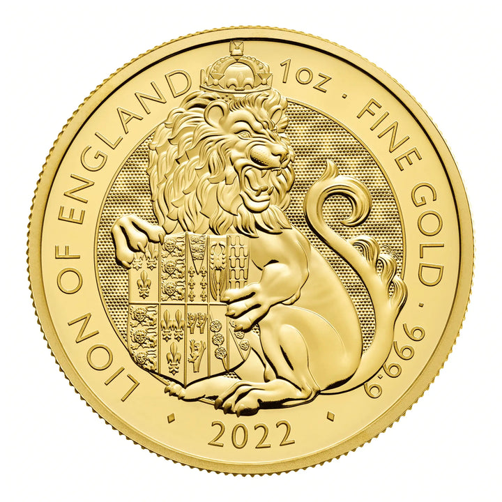 NGC 2022 1oz Gold Tudor Beast Lion Of England Coin MS65