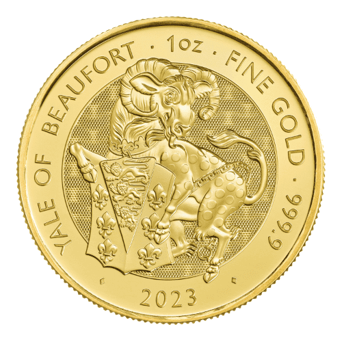 2023 1oz Gold Tudor Beasts Yale of Beaufort Certified Coin MS66