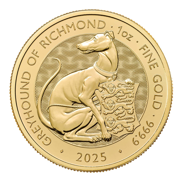 2025 1oz Gold Tudor Beast Greyhound of Richmond Coin