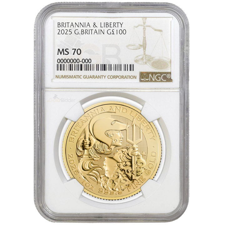 NGC 2025 1oz Gold Britannia and Liberty Certified Coin MS67+