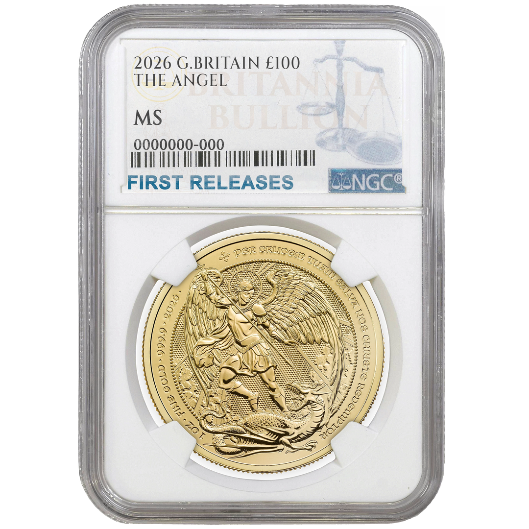 2026 1oz Gold The Angel Certified Coin MS66+ First Release