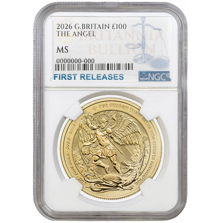 2026 1oz Gold The Angel Certified Coin MS66+ First Release