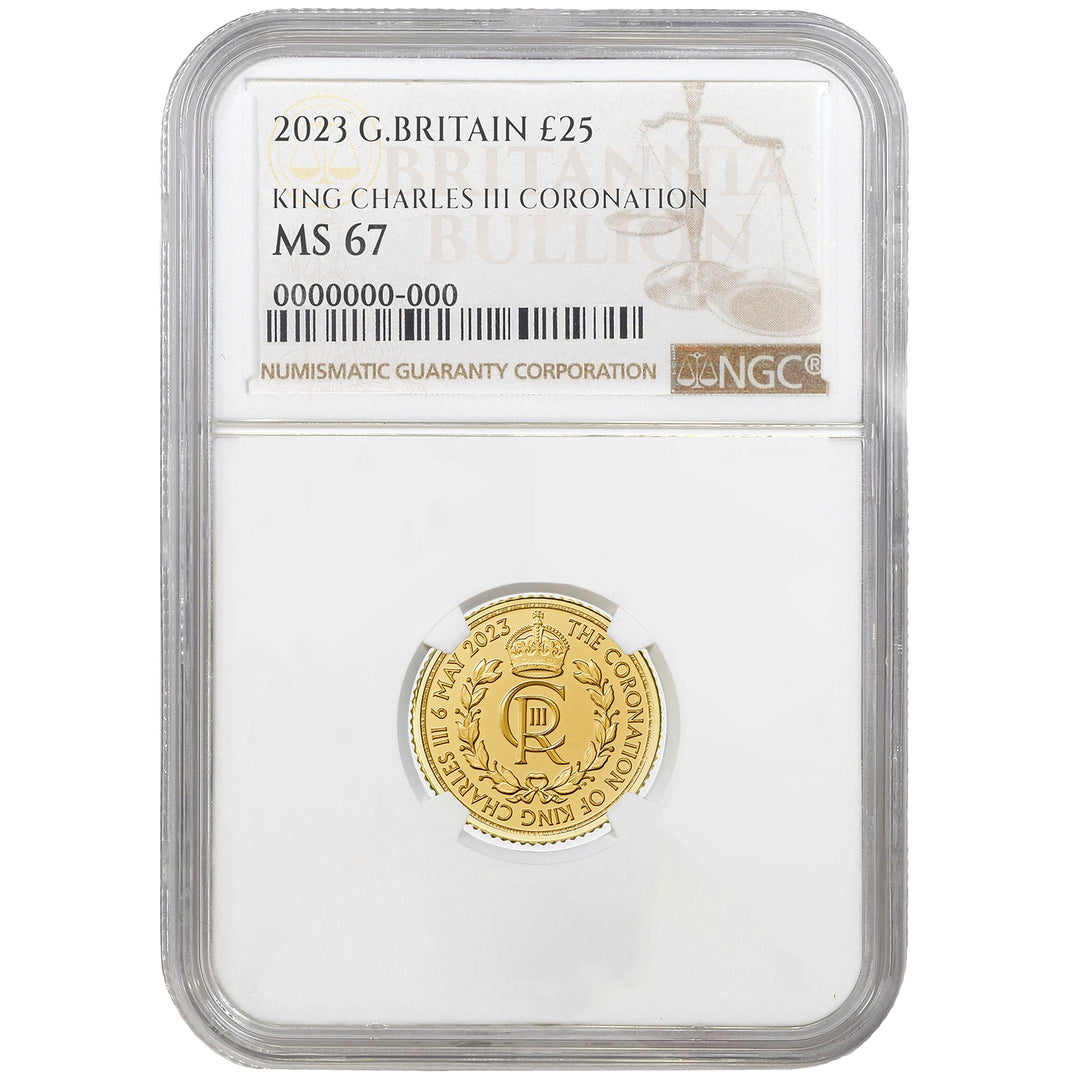 2023 1/4oz Gold King Charles III Coronation Certified Coin MS66+