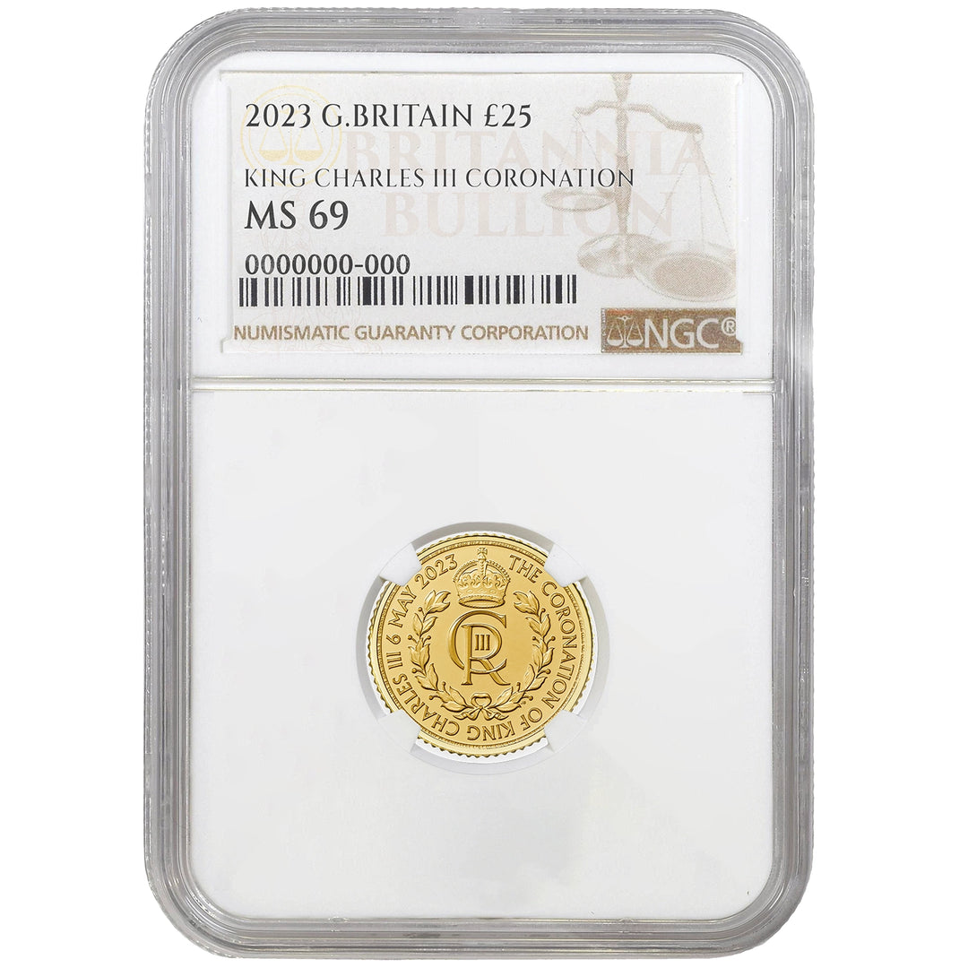 2023 1/4oz Gold King Charles III Coronation Certified Coin MS66+