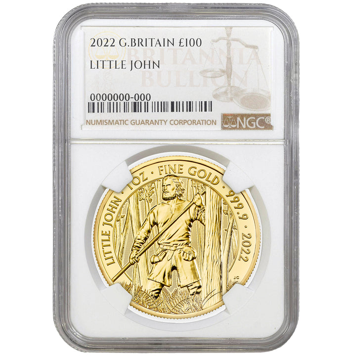 NGC 2022 1oz Gold Little John - Myths & Legends Coin MS66+