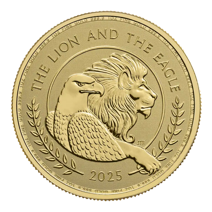2025 1oz Gold Lion and Eagle Coin 2025